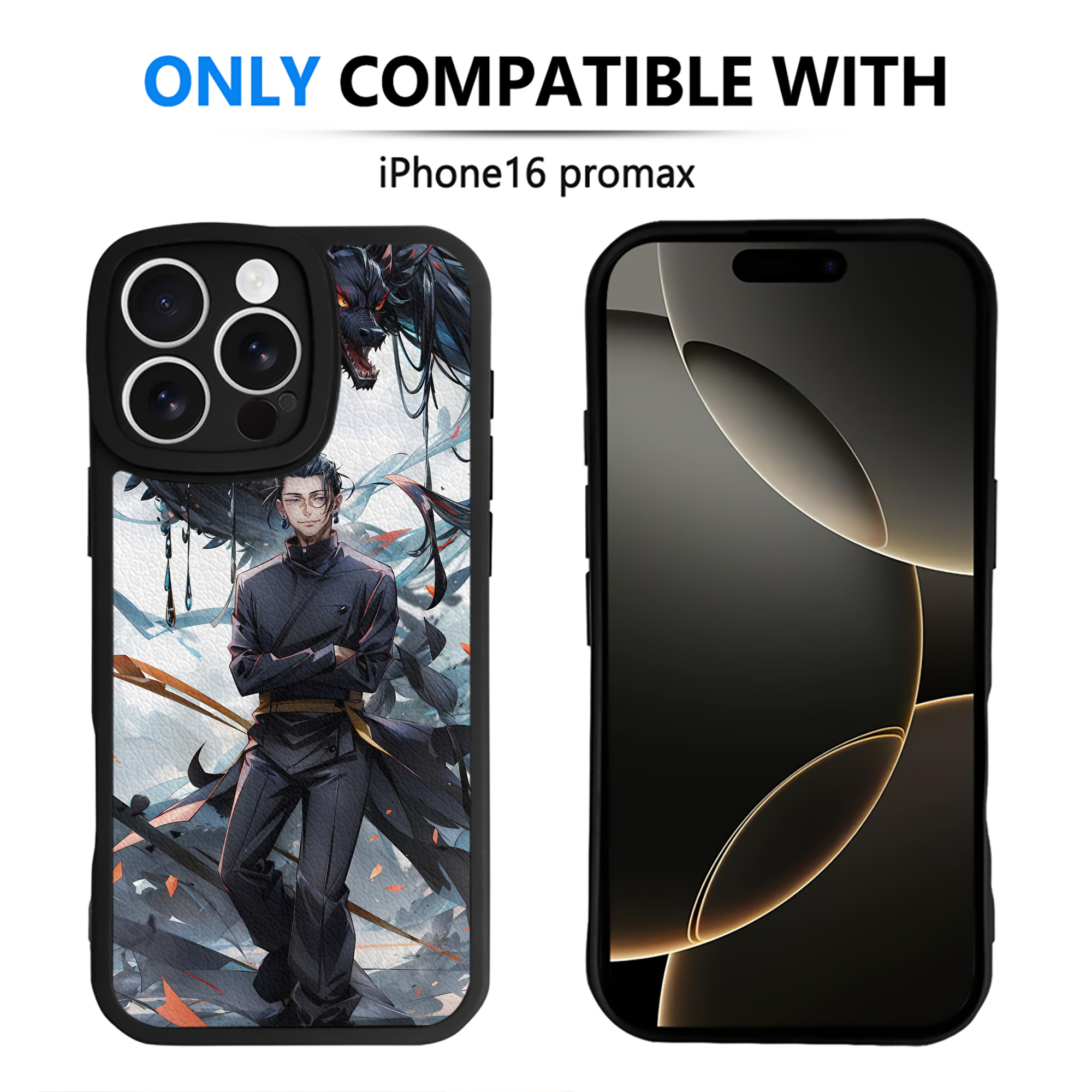 （画像用） 呪術廻戦 Jujutsu Kaisen 【iPhone 16シリーズ対応】シリコンスマホケース（レザー調） 材質：シリコン